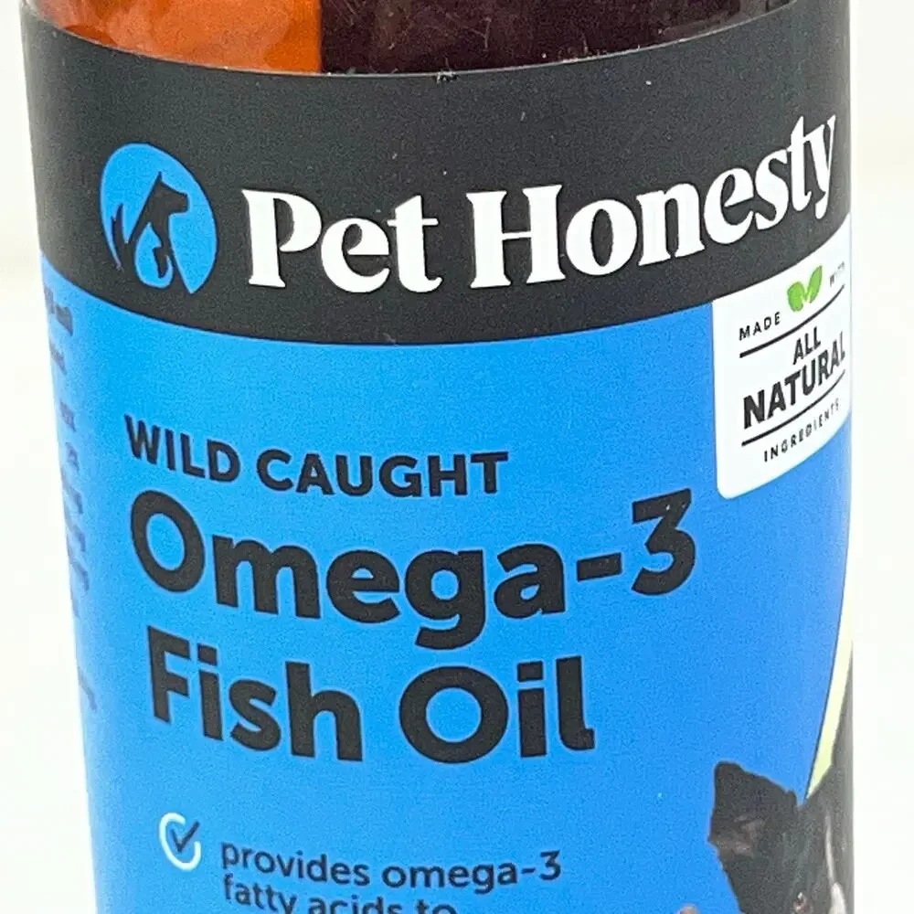 Pet Honesty Wild Caught Omega-3 Fish Oil for Dogs & Cats 16 fl oz. Exp 2/27